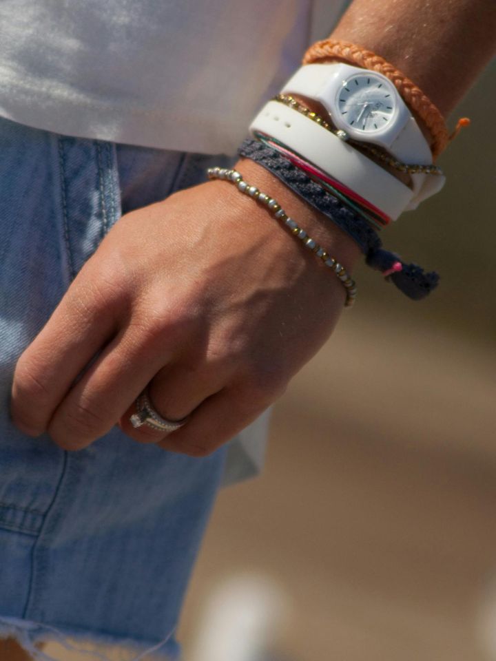 Braided Leather Bracelets with Beads