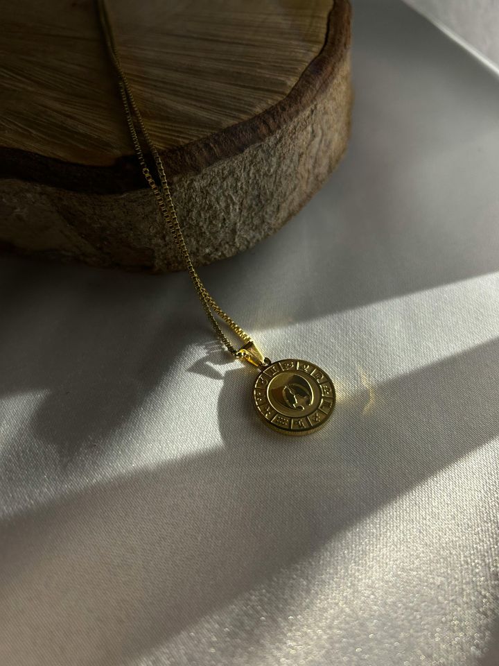 Gold Zodiac Pendant Necklace