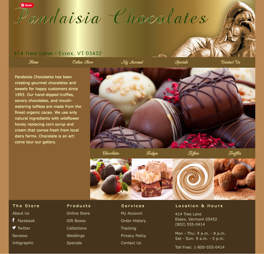 pandaisia chocolate page