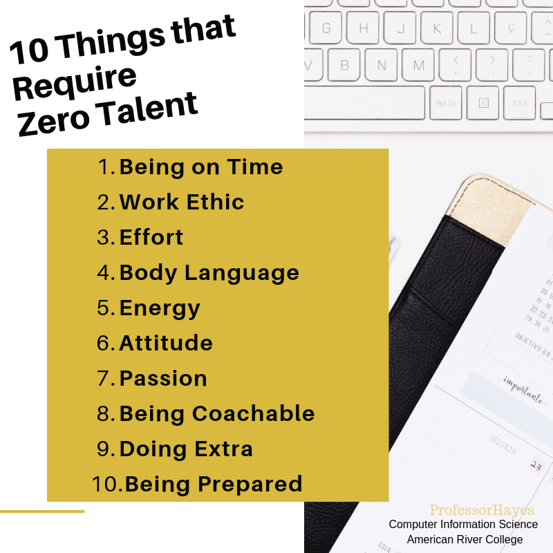 10 Things that require zero talent