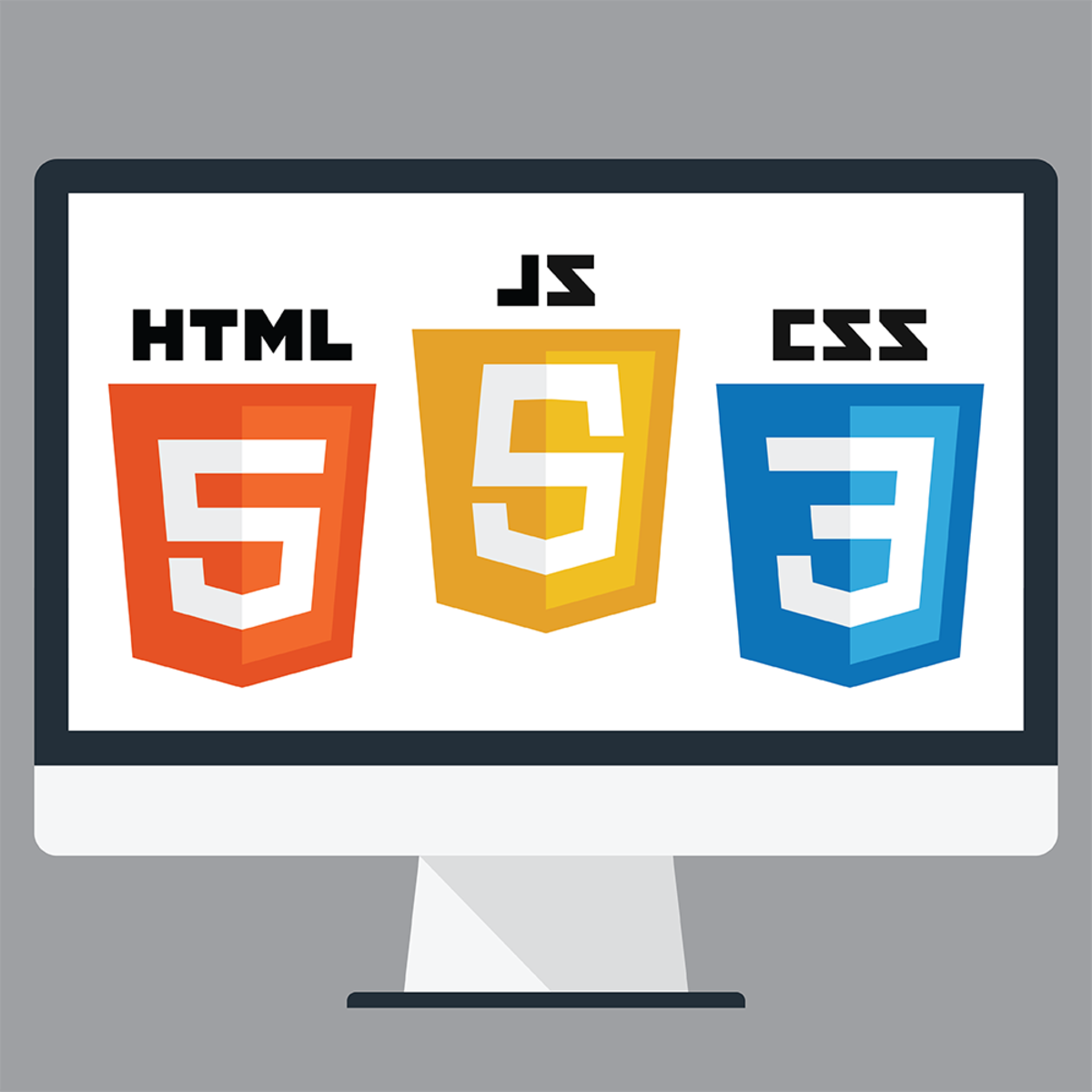 logos of html, css and javascript