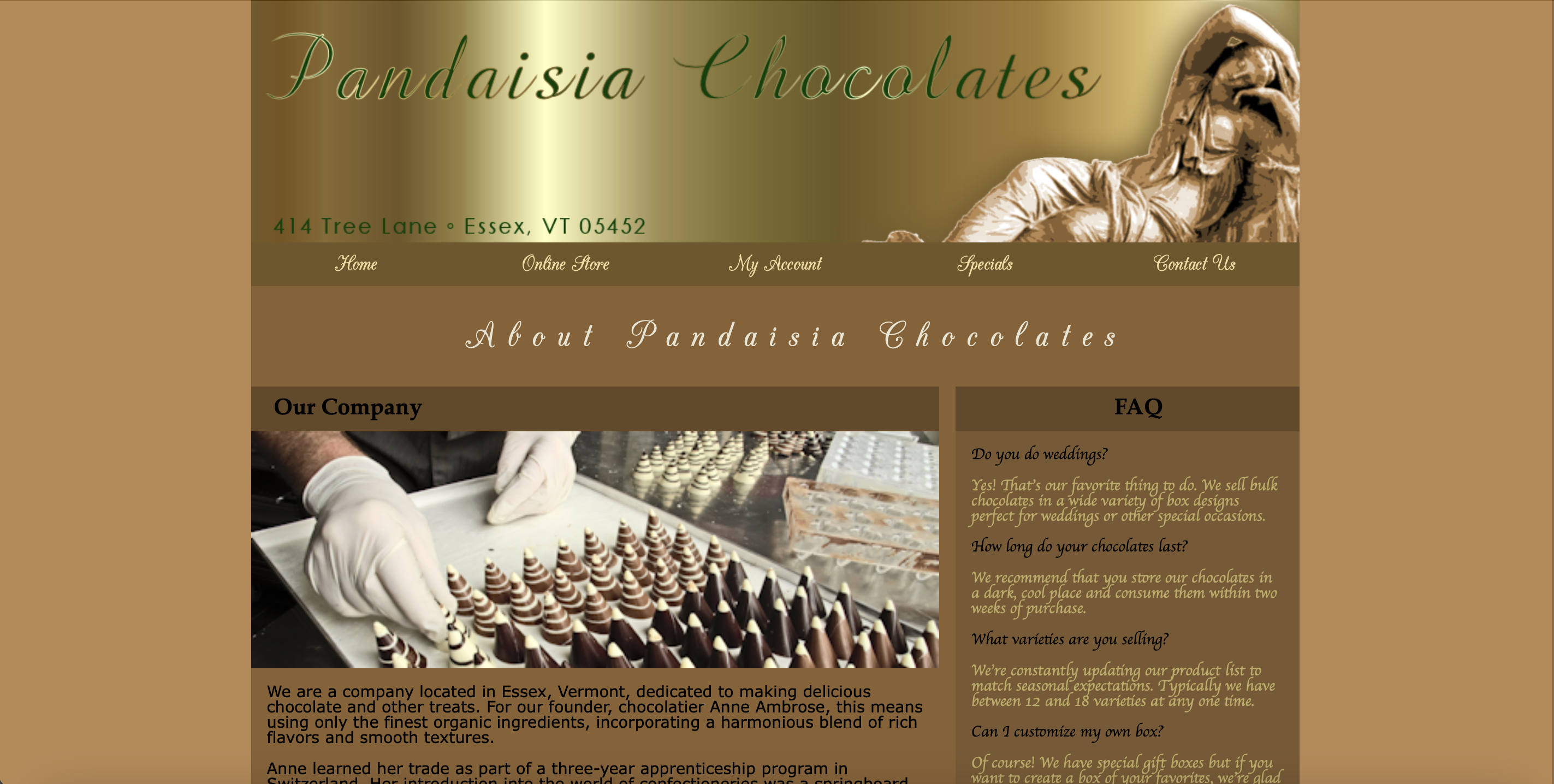 Pandasia Chocolates About