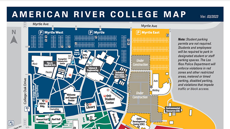 Map of American River College